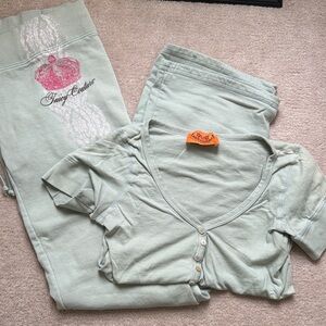 Juicy Couture Mint Green Button-Up Set *SOLD*